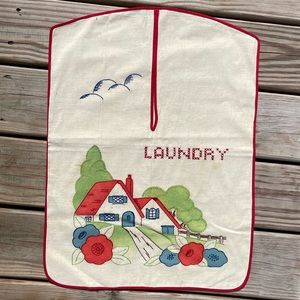 Vintage 1940’s handmade laundry bag! Great to decorate the laundry room!
